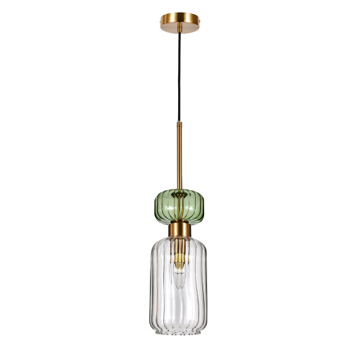 Подвесной светильник Escada 1141/1S E14*60W Antique copper/Green/Clear фото 2