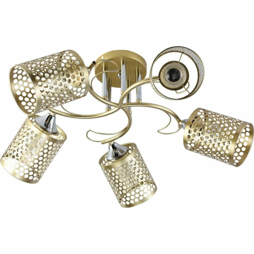 Потолочная люстра Reluce 01322-0.3-05 MATT GOLD+CR Потолочная люстра Reluce 01322-0.3-05 MATT GOLD+CR