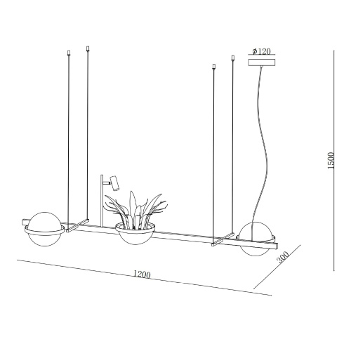 Люстра 10228P/S black фото 3
