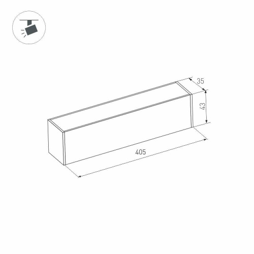 Трековый светодиодный светильник для магнитного шинопровода Arlight Mag-Flat-45-L405-12W Warm3000 026950 фото 3
