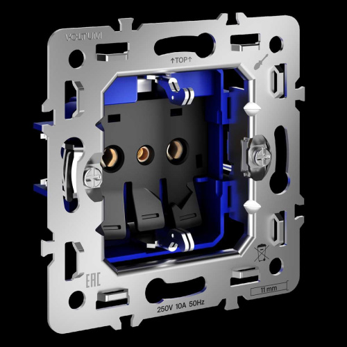 Механизм розетки с заземлением 16А S70 Voltum VLS0401M Механизм розетки с заземлением 16А S70 Voltum VLS0401M