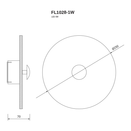 Бра Fluorite FL1028-1W фото 7