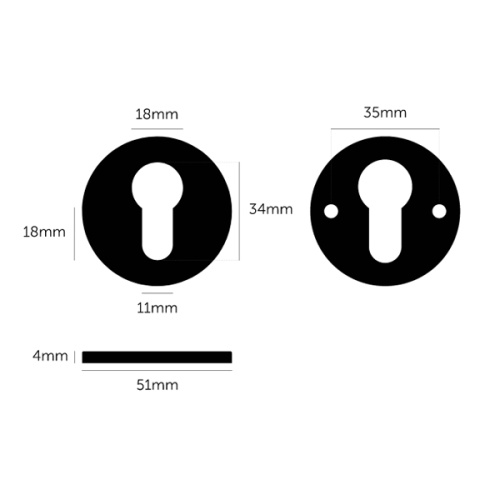 Накладка на замочную скважину Escutcheon Plate Brass фото 3