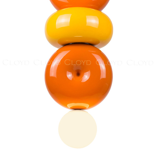 Подвесной светильник Cloyd MOGOTON P1 / Ø25 см - черный - оранж. и желт. керамика (арт.11899) фото 2