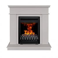 Электрокамин RealFlame Stella Theodor BG латте с очагом Oregan 3D