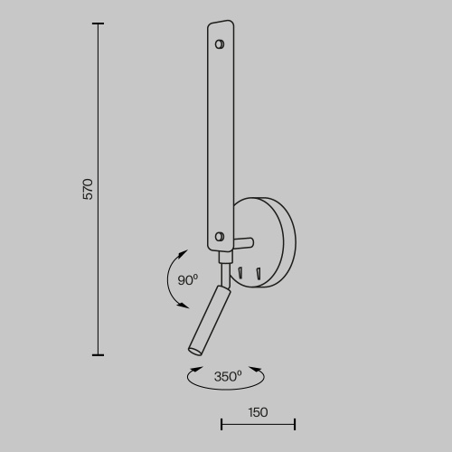 Настенный светильник (бра) Maytoni MOD214WL-L8W3K фото 4