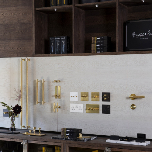 Ручка-скоба Pull Bar Cross Brass фото 2