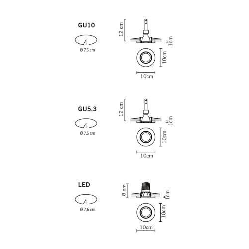 Встраиваемый светильник D55F4511 фото 3