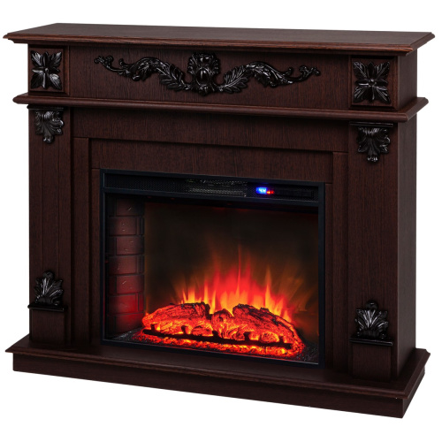 Каминокомплект PHILADELPHIA/ВЕРОНА Орех с очагом Электроочаг SPARTA 25.5 фото 2