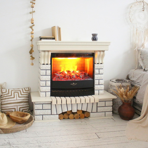 Электрокамин RealFlame Country WT с очагом 3D Firestar 25,5 фото 7