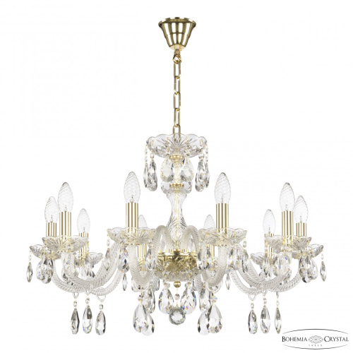 Люстра хрустальная 117/10/240 G Bohemia Ivele Crystal (Богемия Ивеле Кристалл)