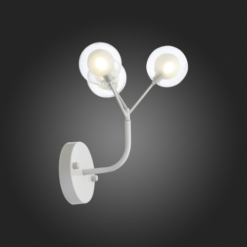 SL376.501.03 Бра ST-Luce Белый/Белый,Прозрачный G4 LED 3*2W DEMELE фото 3