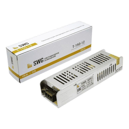 Блок питания SWG 12V 150W IP20 12,5A T-150-12 000167 Блок питания SWG 12V 150W IP20 12,5A T-150-12 000167