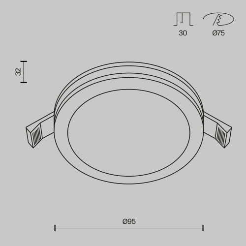 Встраиваемый светильник Technical DL303-L12B4K фото 2