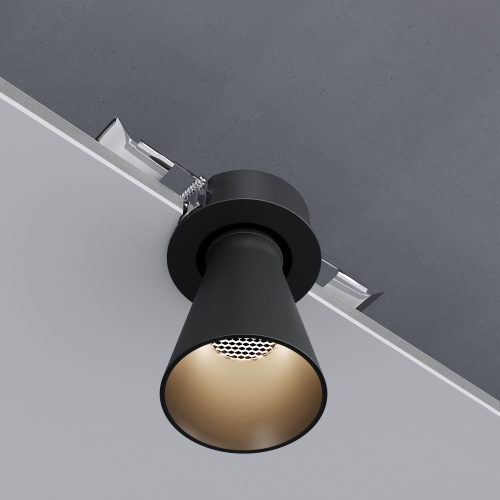 светильник встраиваемый с антибликовой решеткой Bell 8W 3000K черный 25097/LED фото 3