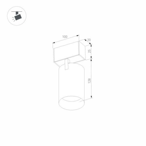 Трековый светодиодный светильник для магнитного шинопровода Arlight Mag-Spot-25-R120-12W Day4000 033241 фото 2