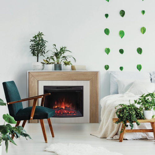 Электрокамин RealFlame Jersey 25,5 WT с очагом Evrika 25,5 LED фото 6