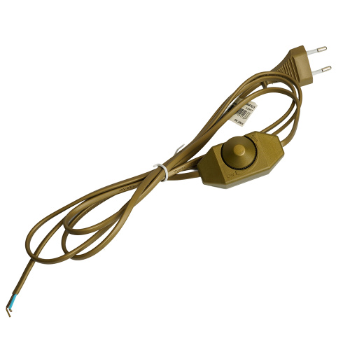 Сетевой шнур с диммером 230V 2м, золото, DM103-200W фото 6