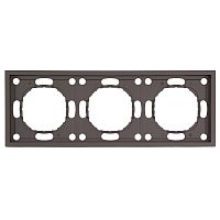 Рамка STEKKER, PFR00-5003-09 3-местная, серия Эмили, антрацит, soft touch