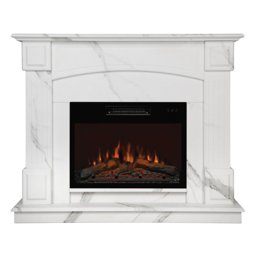 Каминокомплект CAROLINA/БОСТОН Мрамор Каррара с очагом Электроочаг KENDAL/КЕНДАЛ 24