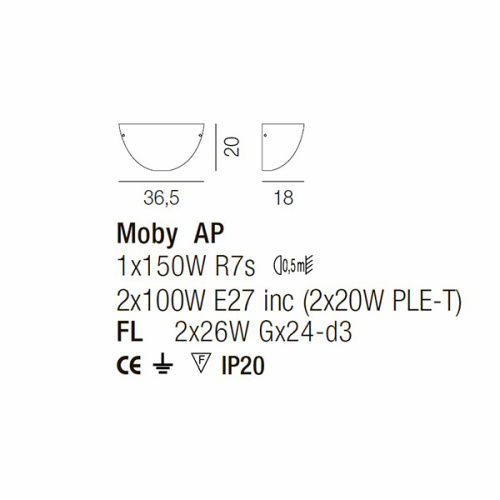 Настенный светильник AP MOBY VE фото 2