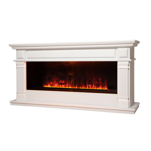 Каминокомплект ISLANDIA/СКАНДИ Белый дуб с очагом Электроочаг CASSETTE/КАССЕТА 1000 фото 2