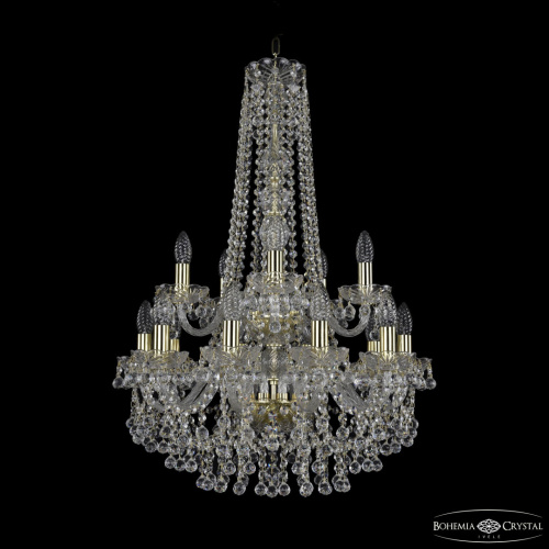 Люстра хрустальная 1409/10+5/195/h-83/2d G Люстра хрустальная 1409/10+5/195/h-83/2d G