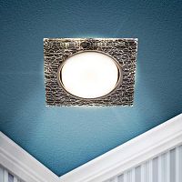 Светильник встраиваемый cо светодиодной подсветкой ЭРА DK LD50 WH/BK под лампу GX53 белый/черный Б0057469