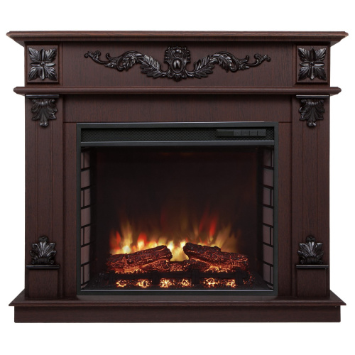 Каминокомплект PHILADELPHIA/ВЕРОНА Орех с очагом Электроочаг RICH/РИЧ 25.5