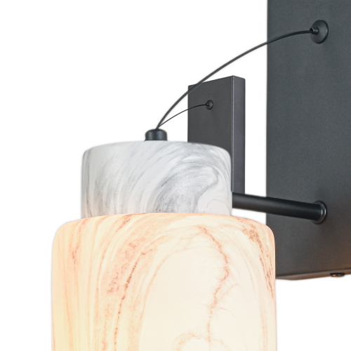 Настенный светильник Escada 1173/1A E27*60W Black/Marble white фото 3