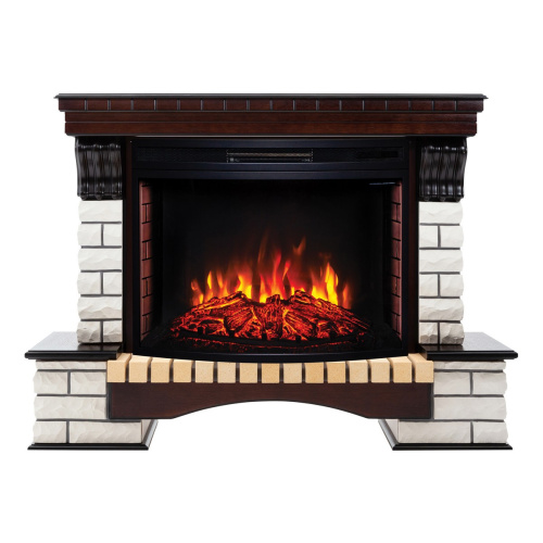 Каминокомплект COUNTRY/БРУКЛИН Античный дуб с очагом Электроочаг FIRESPACE/ФАЕРСПЕЙС 33