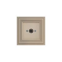 ТВ-розетка проходная Liregus Retro кремовый омбре 29-128