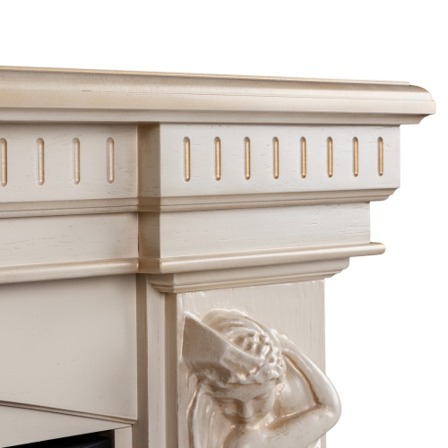 Электрокамин RealFlame Diva 33 WT белый дуб с золотой патиной с очагом 3D Firestar 33 фото 4