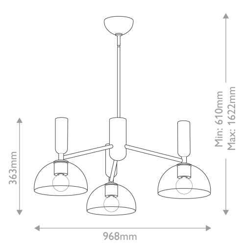 Люстра Alora Mood, Арт. ALM-JUDE3-GD-CL фото 2