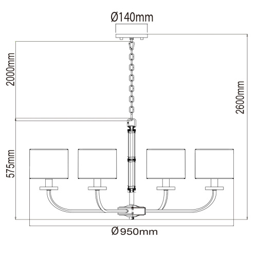 Люстра подвесная Chiaro Palermo 386017008 фото 7