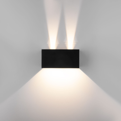 Уличный настенный светодиодный светильник с регулируемыми лучами WINNER DOUBLE LED IP54 35137/W черный фото 7