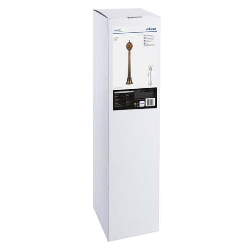 Светильник садово-парковый Feron PL3706 круглый, столб  60W 230V E27, черное золото фото 2