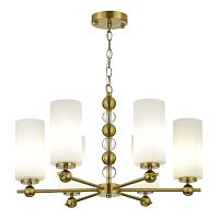 SL2003.303.06 Светильник подвесной ST-Luce латунь/белый E27 6*40W AURORA