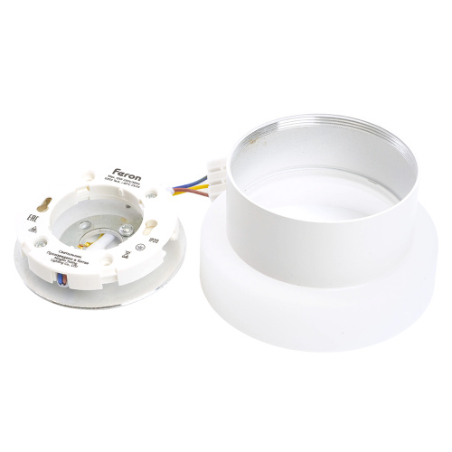 Светильник потолочный Feron HL460 Barrel OPAL 12W, 230V, GX53, белый фото 8