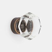 Ручка-кнопка Octagon Glass d.3.2 Burnished Antique