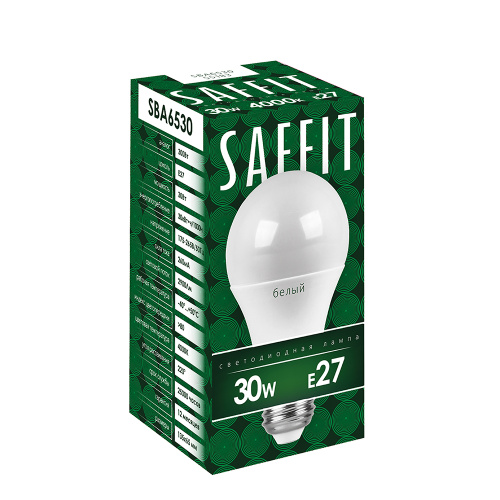 Лампа светодиодная SAFFIT SBA6530 Шар E27 30W 230V 6400K фото 2