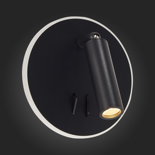 SL1586.413.01 Светильник настенный Черный LED 1*8W 3000K 624Lm Ra>80 24° IP20 L-xW155xH155 170-240V Настенные светильники фото 6