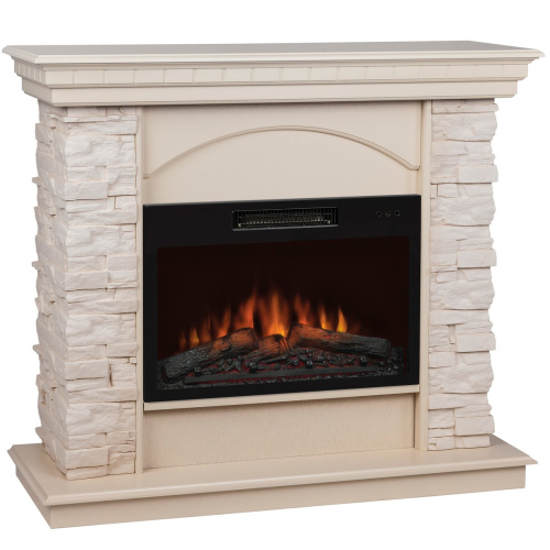 Каминокомплект ELFORD/РАЛЬФ Бежевый дуб с очагом Электроочаг KENDAL/КЕНДАЛ 24 фото 2