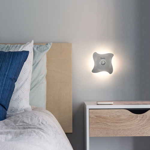 Светильник ночник на магните Feron 8LED , 3*ААА battery 93*93*38мм, FN2020 фото 3