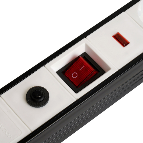 Сетевой фильтр 4-местный с/з STEKKER 3x1мм2, 3 м, 250В, 16А, серия Techno, HM22-41-03, белый фото 6