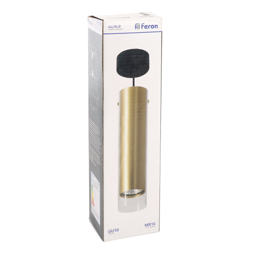 Светильник потолочный Feron ML1898 Barrel LUMINA levitation на подвесе MR16 35W 230V, золото, черный, 55*200 фото 11