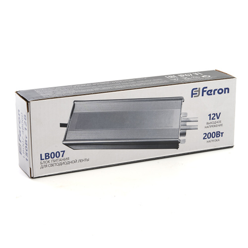 Трансформатор электронный для светодиодной ленты 200W 12V IP67 (драйвер), LB007 FERON фото 4 Трансформатор электронный для светодиодной ленты 200W 12V IP67 (драйвер), LB007 FERON фото 4