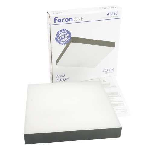 Светодиодный светильник Feron AL267 накладной 24W 4000K черный фото 13