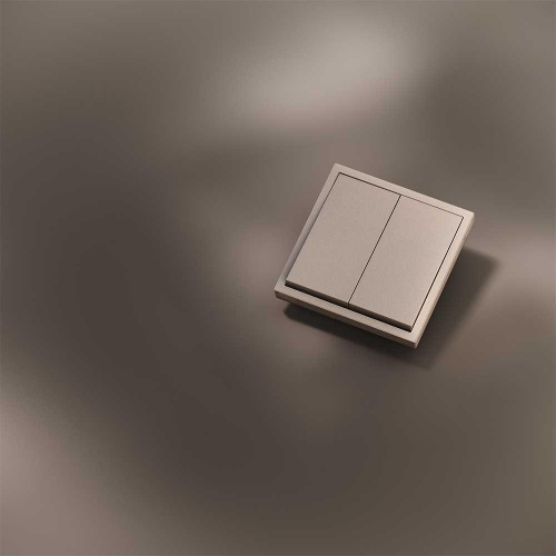 Клавиши для выключателя/переключателя двухклавишного, S70 Metal (платина) Voltum VLSM000310