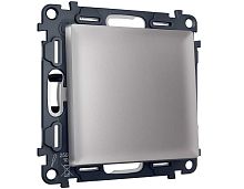 Комплект механизма 1-клавишного выключателя с самовозвратом Ambrella Volt ALFA Сталь матовый QUANT (AP5010, VM113) MA501050